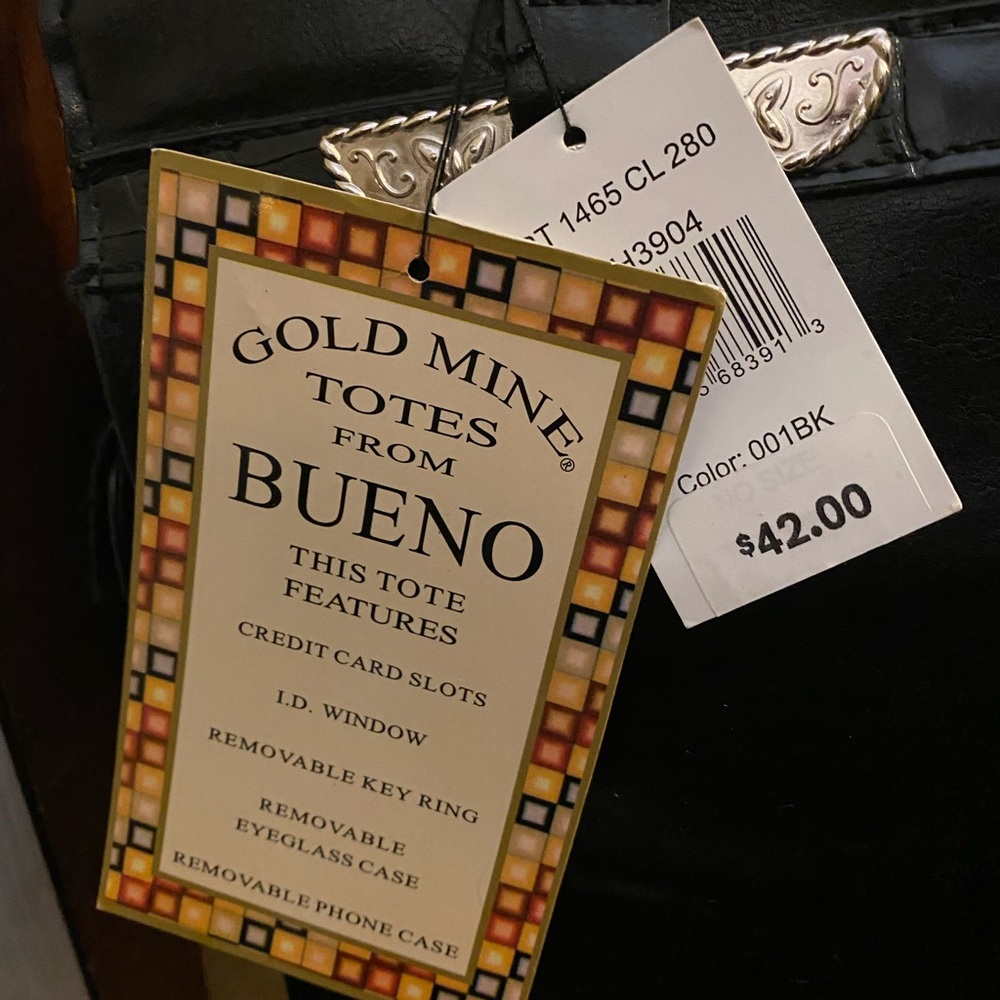 NWT Gold mine Tote by BUNEO, shoulder bag is functional with multi compartments - Picture 3 of 14